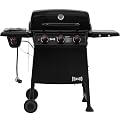 Feasto 3 Burner Propane Gas Grill with Side Burner, Porcelain-Enamel Main Body and Lid, Propane BBQ Grill with 38,000 BTUs Output & Side Table for Patio, Backyard, Poolside Gatherings