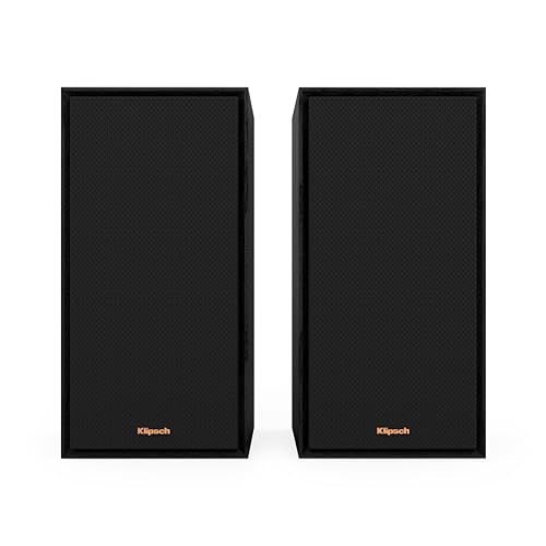 Image of Klipsch R-50PM Powered Speakers - with 5.25 inch Subwoofers, Deep Bass (55Hz), Bluetooth Connectivity, and Versatile Input Options - Black