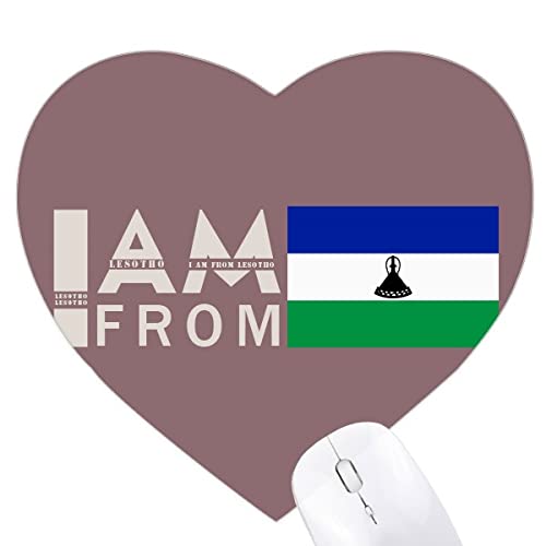 je suis du lesotho Jeux de tapis de souris en forme de coeur