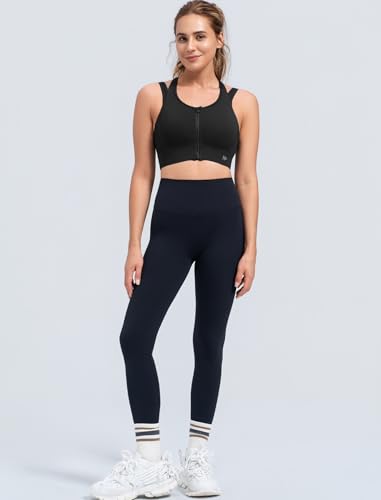 Image of Yvette Front Closure Double Straps Sports Bra Running | High Impact Sports Bras for Women, Plus Size, Sewn in Pads, Wireless, No Bounce Full Coverage, Moisture-Wicking