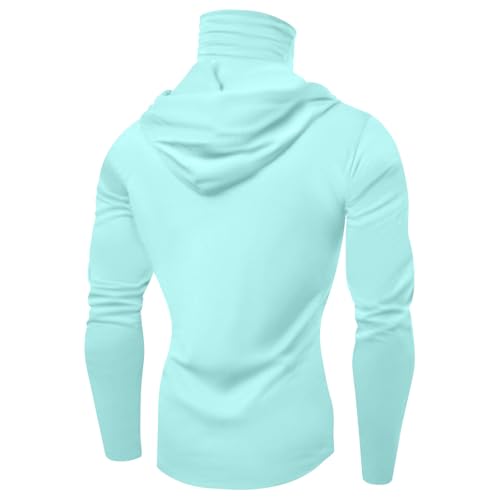 Sun Protection Shirts for Men UPF 50+ Hooded Rash Guard Quick Drying Lightweight Long Sleeve Fishing Shirts with Mask2