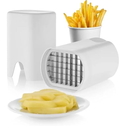 Cortadora manual para papas fritas blanca miniatura 1