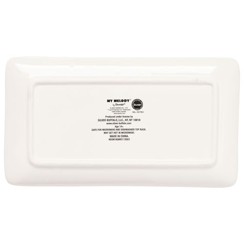 Image of Silver Buffalo Sanrio Hello Kitty and Friends My Melody 3 Piece Boxed Ceramic Sushi Set, Includes Chopsticks, Plate, and Dipping Sauce Dish