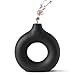 Vaso Ceramica, Vaso Ceramica Rotondo da Fiori Decorativo in Stile Moderno, Vasi Decorativo Fiori, Vaso Fatto a Mano (M, Nero)