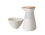 Stelton Kaffeefilterkanne, Stein, Sand, H 23,5cm/Ø 14cm/0,6L/Griff aus Silikon