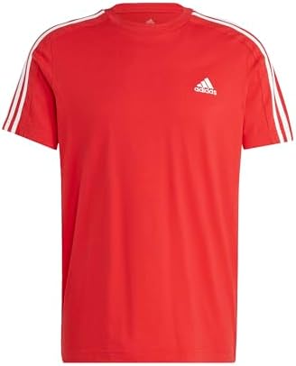 adidas Men's Essentials Single Jersey 3-Stripes Tee Short Sleeve T-Shirt (Pack of 1)