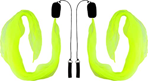 Diabolo Freizeitsport Poi Lumineux UV en Jaune - Ailes d'ange Pois Qui tournent. Spiral Pois, Soft-Pois pour débutants et Professionnels Cover