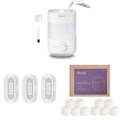 Image of Bundle of LEVOIT Top Fill Humidifiers for Bedroom + LEVOIT 3-Pack Water, Demineralization Cartridge+ 10-Pack Top Fill Humidifier Replacement Filters