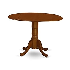 East West Furniture DLPF5-BCH-W 5 Piece Dinette Set for 4 Includes a Round Dining Room Table with Dropleaf and 4 Dining Chairs, 42x42 Inch, Black & Cherry East West Furniture DLPF5 BCH W 5 Piece Dinette Set for 4 Includes a Round Dining Room Table with Dropleaf and 4 Dining Chairs 42×42 Inch Black Cherry