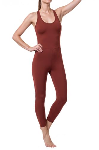 Image of LOVESOFT Workout Jumpsuits for Women Sleevesless Bodycon Backless Unitard