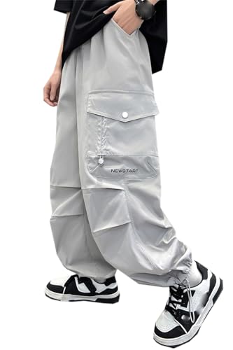 SANGTREE Boy's Cargo Parachute Pants Quick Dry Lightweight Pleated Front Hiking Pants, 4-14 Years - Main Image