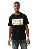 True Religion Men's Short Sleeve High Density Tee - Casual Crew Neck T-Shirt-Jet Black, XXL