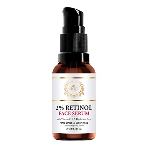 Image of Bioly White Charm 2% Retinol Face Serum with Vitamin C, E & Hyaluronic Acid For Fine Lines and Wrinkles, 30 ML