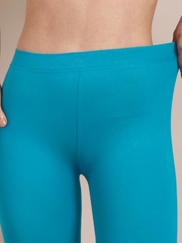 Image of TWIN BIRDS Super Stretchable Cotton Elasthane Fabric Ankle Length Leggings for Women