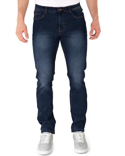 BARBONS Herren Jeans - Regular-Fit Stretch - Hochwertige Straight Jeans Herren Hose - Business Anzug Freizeit 01-Navy 36W / 32L