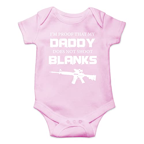 Image of Belle Homie I'm Proof Daddy Does Not Shoot Blanks - Funny Baby Essentials Bodysuit - Newborn Baby Boy Clothes
