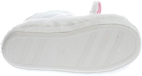 Unicorn Plush Boots | Indoor Outdoor Sneakers | Cozy Plush Shoes Woman Boots | Cute Fluffy Girls Ankle Bootie (9-10 L US, White Unicon Boot) | Image 4