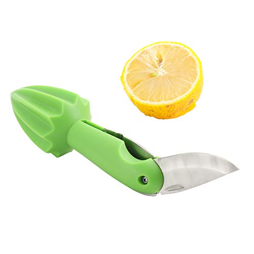 Sabo Lemon Citrus Reamer Juicer 4-in-1 Multitool with Zester Channel Knife Paring Knife for Cocktail and Bar