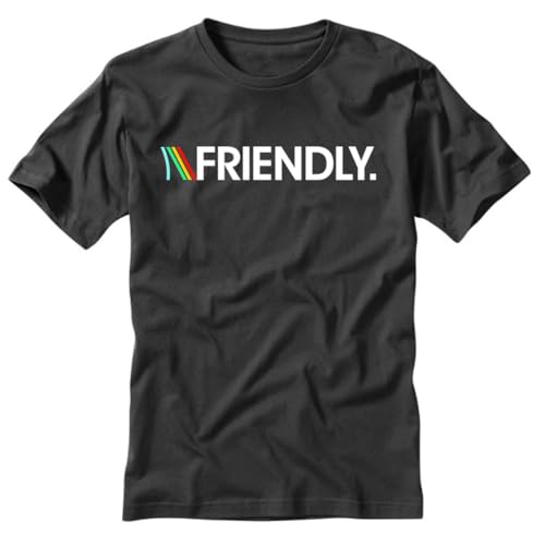 Friendly Gaming T-Shirt Black Short Sleeve Full Front Print Soft Stylish Fit Arc Raiders Theme (US Alpha X-Large Regular Regular Black)