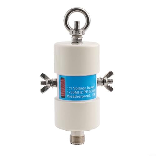 Entgoinggo 160M-6m Frecuencia 1.8-50MHz 500W Impermeable Alta Frecuencia 1:1 Voltaje Con Conector SO-239 Para Radio Amateur