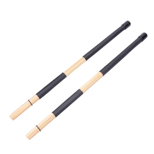1 par de baquetas de percusión livianas de madera con mango de goma, color negro miniatura 1