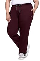 CUPID Women Plus Size Regular fit Plain Cotton Sports n Gym Lowers, Trousers, Track Pant, Lounge n Night Wear, Pyjamas for Ladies - Wine, 3X-Large