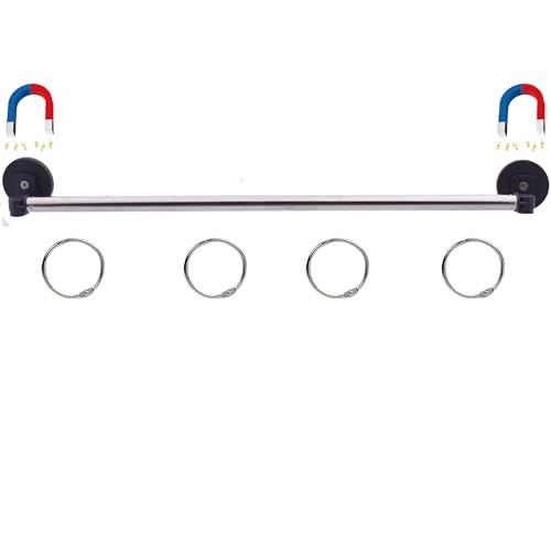 YYST Type A 29 (74CM) Magnetic Anchor Chart Holder Adjustable Magnetic Date Cards Holder Calendar Holder for Crafts Classroom Calendar Pocket Chart W O Rings (Black - 1)