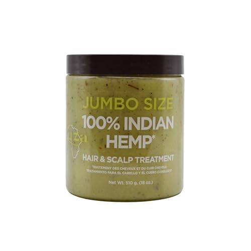 Kuza 100% Indian Hemp Hair & Scalp Treatment - Improves Dry Hair and Scalp Health - JUMBO SIZE 18 oz