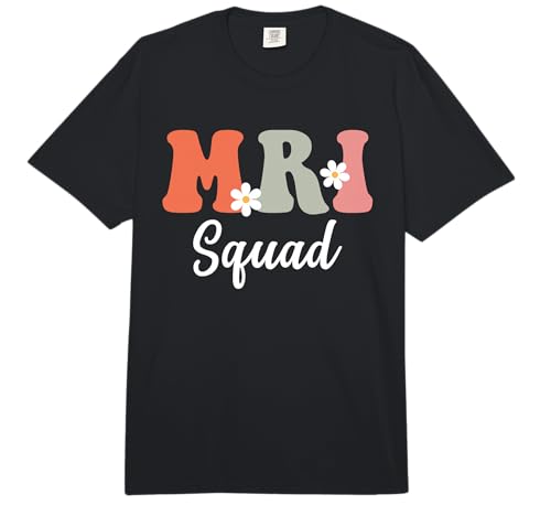 Retro Groovy MRI Squad Radiology MRI Technologist MRI Tech Comfort Colors Adult Heavyweight T-Shirt
