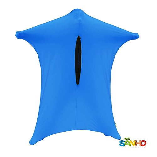 Image of SANHO Dynamic Movement Sensory Sock Body Sock, X-Large,Good for Height:62 inch-73 inch,For Autistic & Sensory Processing Disorders, Updated Version,Blue