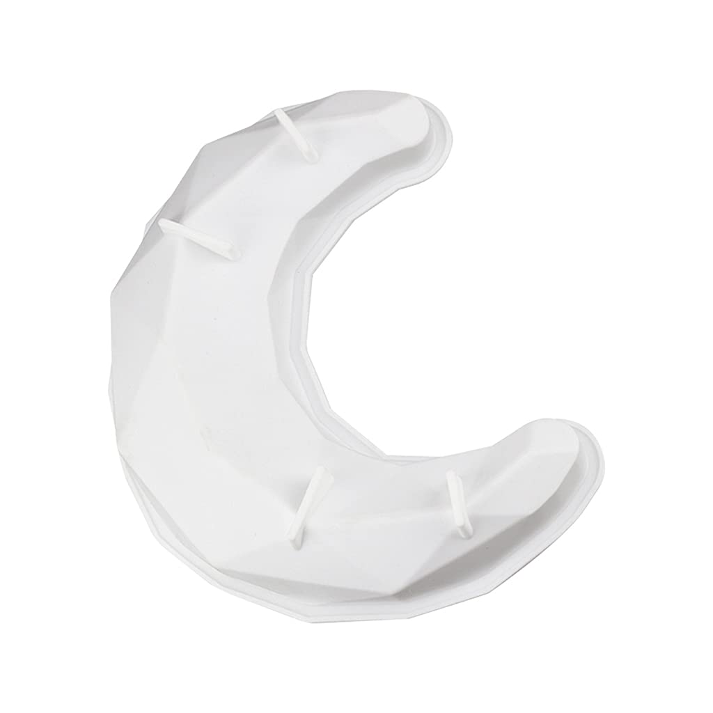 1 Pcs Silicone Mould 3D Diamond Crescent Moon Shaped Silicone Mold Cake Chocolate Mousse Mould Bakeware Eid Ramadan Decoration, Crystal Epoxy Resin Mold