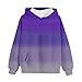 Cute Hoodies for Girls Cute Fashion Gradient Casual Hooded Sweatshirts Winter Oversized Long Sleeve Pullover Tops Purple