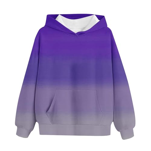 Cute Hoodies for Teen Girls Trendy Gradient Casual Hooded Sweatshirts Oversized Long Sleeve Fashion Pullover Tops2