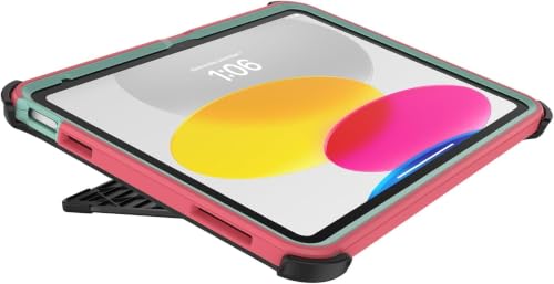 Image of OtterBox iPad (A16) & iPad 10th Gen (Only) - Defender Series Case - Strawberry Mint - Multi-Layer Protection - Four Position Stand - Built-in Screen Protector - Port Covers - Apple Pencil Storage