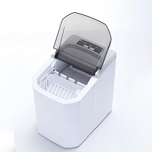 Máquina fabricadora de hielo de mostrador, portátil mini, con dos tamaños de cubos de hielo, operación silenciosa y ventana visible, para hogar, cocina, oficina, bar o fiesta miniatura 2