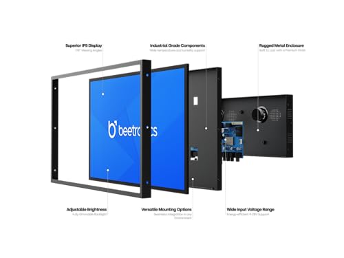 Image of Beetronics 32-Inch Full HD IPS Monitor - Professional Industrial-Grade Display | HDMI, VGA, BNC, RCA Inputs | Durable Metal Housing, Matte Screen, 24 /7 Continuous Operation, Wide Viewing Angle, 32HD7M