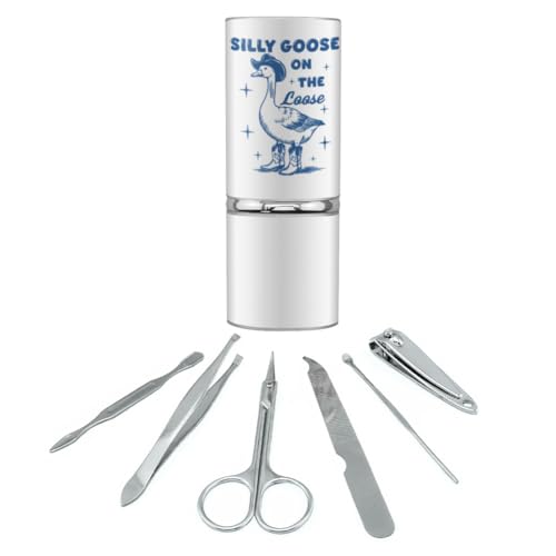 GRAPHICS & MORE Silly Goose on the Loose Stainless Steel Manicure Pedicure Grooming Beauty Care Travel Kit