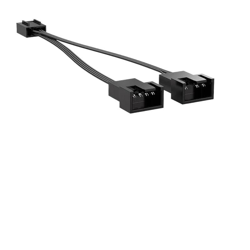 4-pinowy kabel wentylatora PWM 1 do 4/3/2/1 sposoby rozdzielacz czarny rękaw przedłużacz złącze przedłużające Pwm kable przedłużające (4-pin1-1to4)