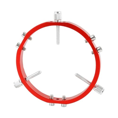 Anillo de tres puntos rojo para accesorios de telescopios y lentes de cámara de 90 a 130 mm