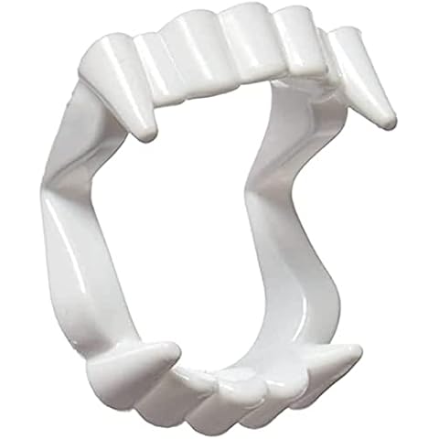 DelightBox 12 Vampire Fangs Plastic Teeth, Werewolf Masquerade Teeth Dress Up Costume Fangs Halloween Cosplay Party Favors for Supplies Masquerade Christmas Cover