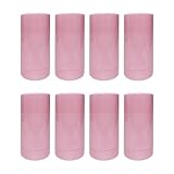 8 Pack 1oz Pink Deodorant Containers 30ml Empty Plastic Twist Up Filling Stick Tube Bottom-Fill Deodorant Bottles Refillable Lip Balm Tube for DIY Cosmetic Lotion Bar Sunscreen Lip Balm Crayon