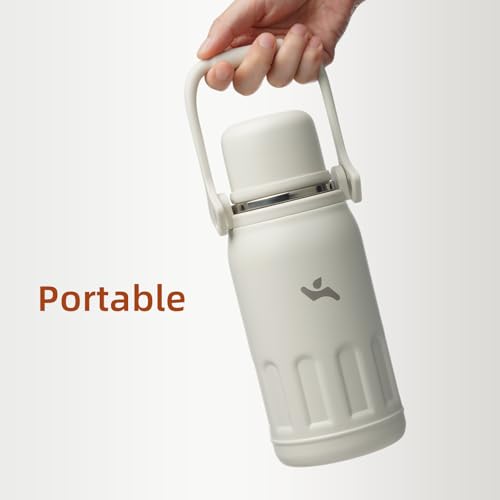 Image of Konokyo 27oz Thermos for Cold Drinks, Insulated Water Bottle, Beige