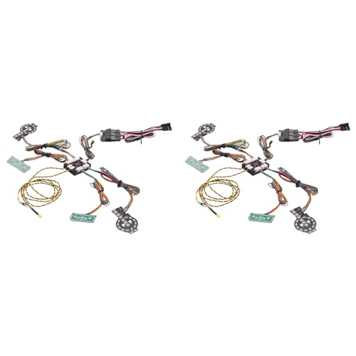Luces LED de varillaje delantero trasero para coche de orugas 1/10 RC piezas