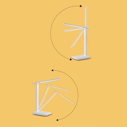 Marhynchus Lámpara de Escritorio LED, Lámpara de Mesa Plegable para el Cuidado de los Ojos con Puerto de Carga USB, 3 Temperaturas de Color, Brillo Ajustable de 10 W para (S (7,8x6,5x2,6 - imagen 4