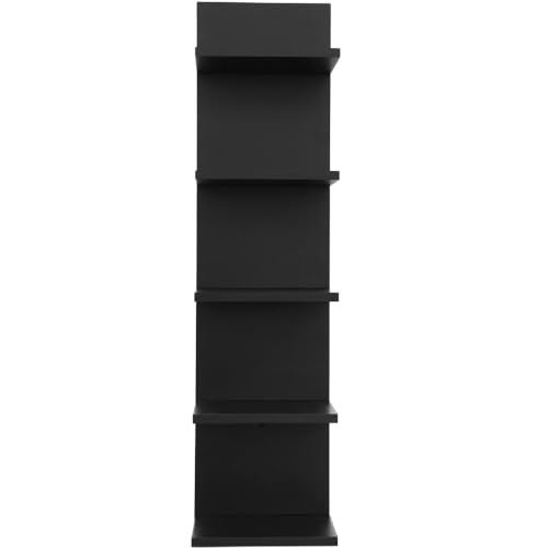 NIUBEST Wooden 5 Tier Wall Shelf,Vertical Column Floating Storage Home