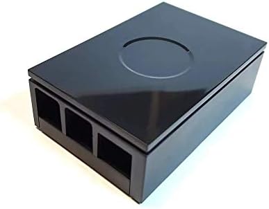 Gehäuse für Raspberry Pi 4 Model B und Rock Pi 4 Model C+, Farbe: schwarz