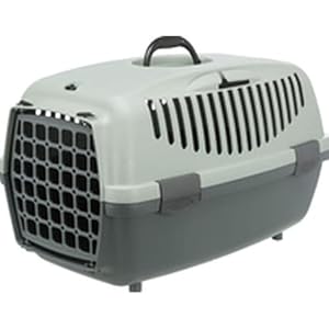 TRIXIE Transportbox Capri 1, recycelt, XS: 32 × 31 × 48 cm, anthrazit/grau-grün