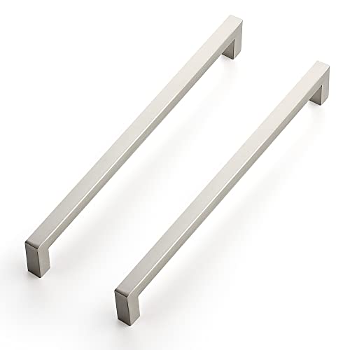 Image of Ravinte 20 Pack 10 Inch Kitchen Square Cabinet Handles Satin Nickel Pulls Brushed Nickel Kitchen Cabinet Hardware Handles for Cupboard Drawer Pulls