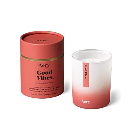 Aery Good Vibes Home Fragrance Candle, Flavours of Ginger Rhubarb and Vanilla, One Size, 200g Cover