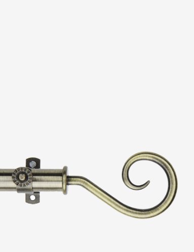 Modern Curl Curtain Rod and Hardware Set Size: 28